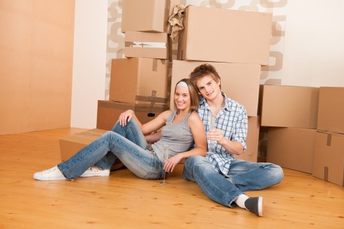 Removal van serving a Colliers Wood residential move