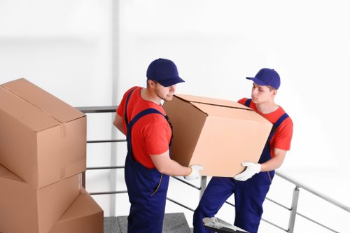 Removal team preparing a local move in Colliers Wood
