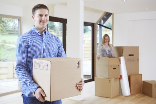 Professional man and van assisting with a small move in Colliers Wood