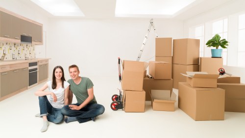 Team assisting with a shared house student removals job in Colliers Wood